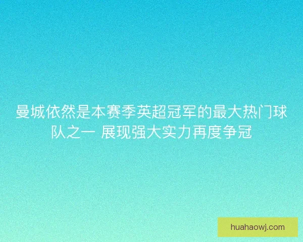 曼城依然是本赛季英超冠军的最大热门球队之一 展现强大实力再度争冠