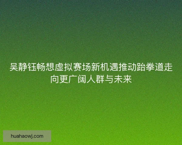吴静钰畅想虚拟赛场新机遇推动跆拳道走向更广阔人群与未来 吴静钰畅想虚拟赛场新机遇推动跆拳道走向更广阔人群与未来